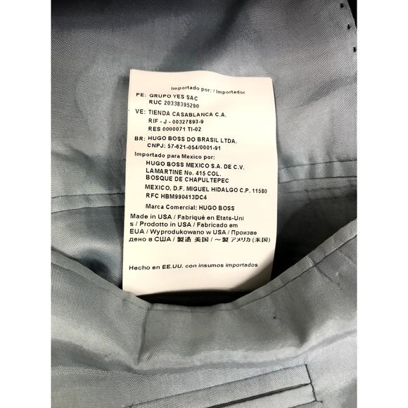 HUGO BOSS Pasolini Wool Blend Blazer Men 44R Black Business Timeless Made In USA - Picture 15 of 16